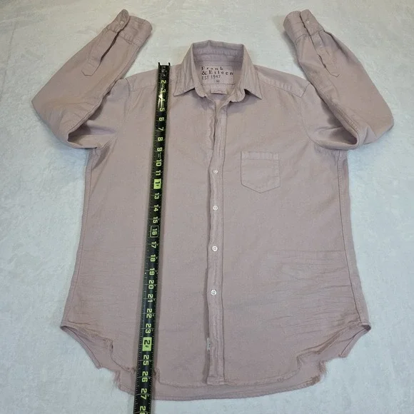 Frank & Eileen Button Down Eileen Shirt Womens XS Pink 100% Cotton Relaxed Fit - Picture 9 of 10